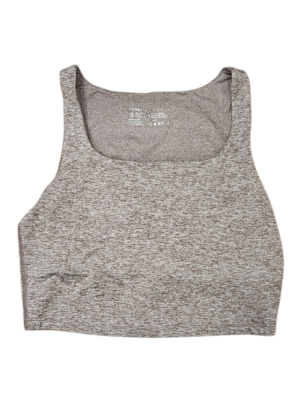 Seamless Heathered Gray Sports Crop Tank - Women